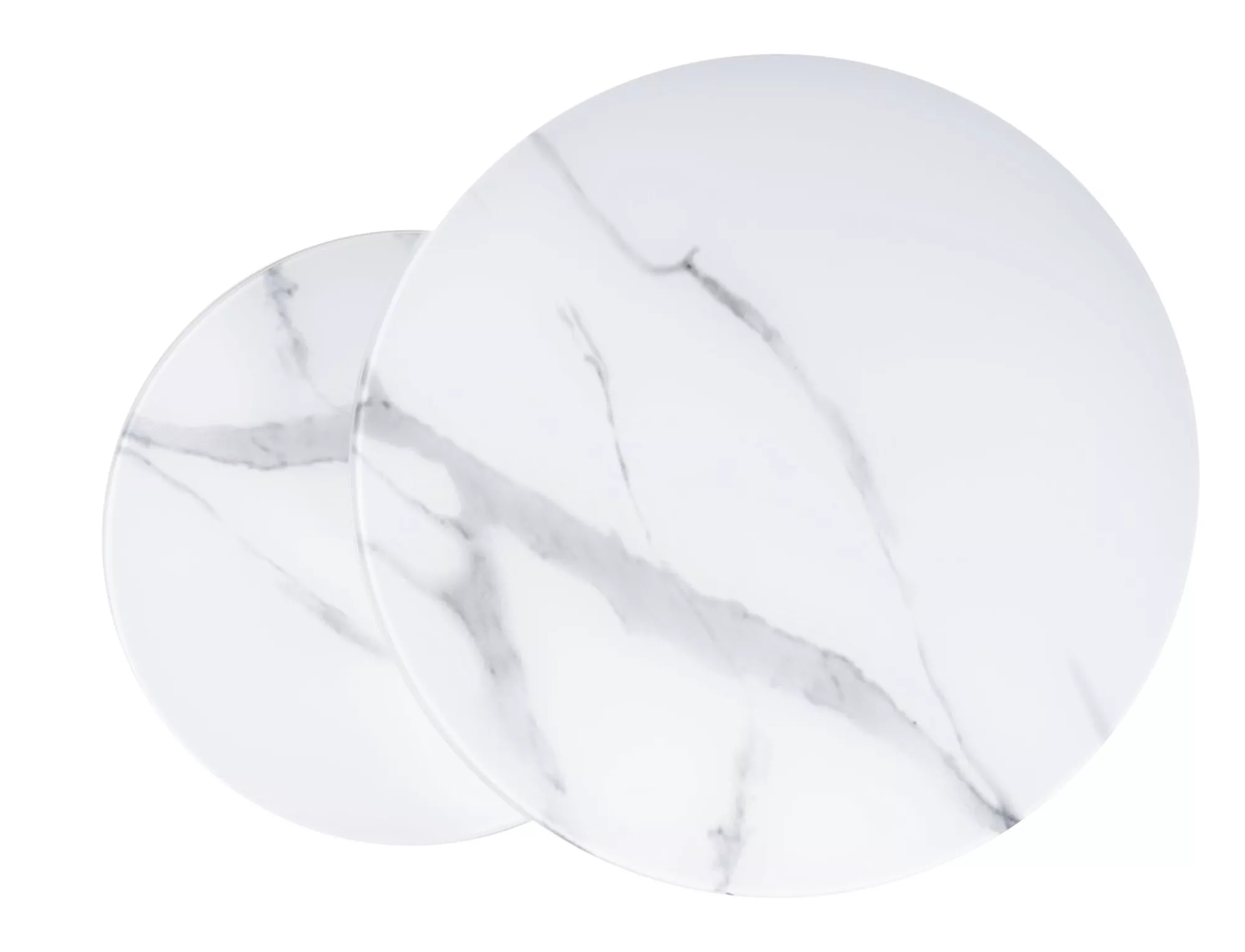 ATLANTA C konferenčný stolík, MATNÁ BIELA, MRAMOROVÝ EFEKT / MATNÁ ČIERNA SET