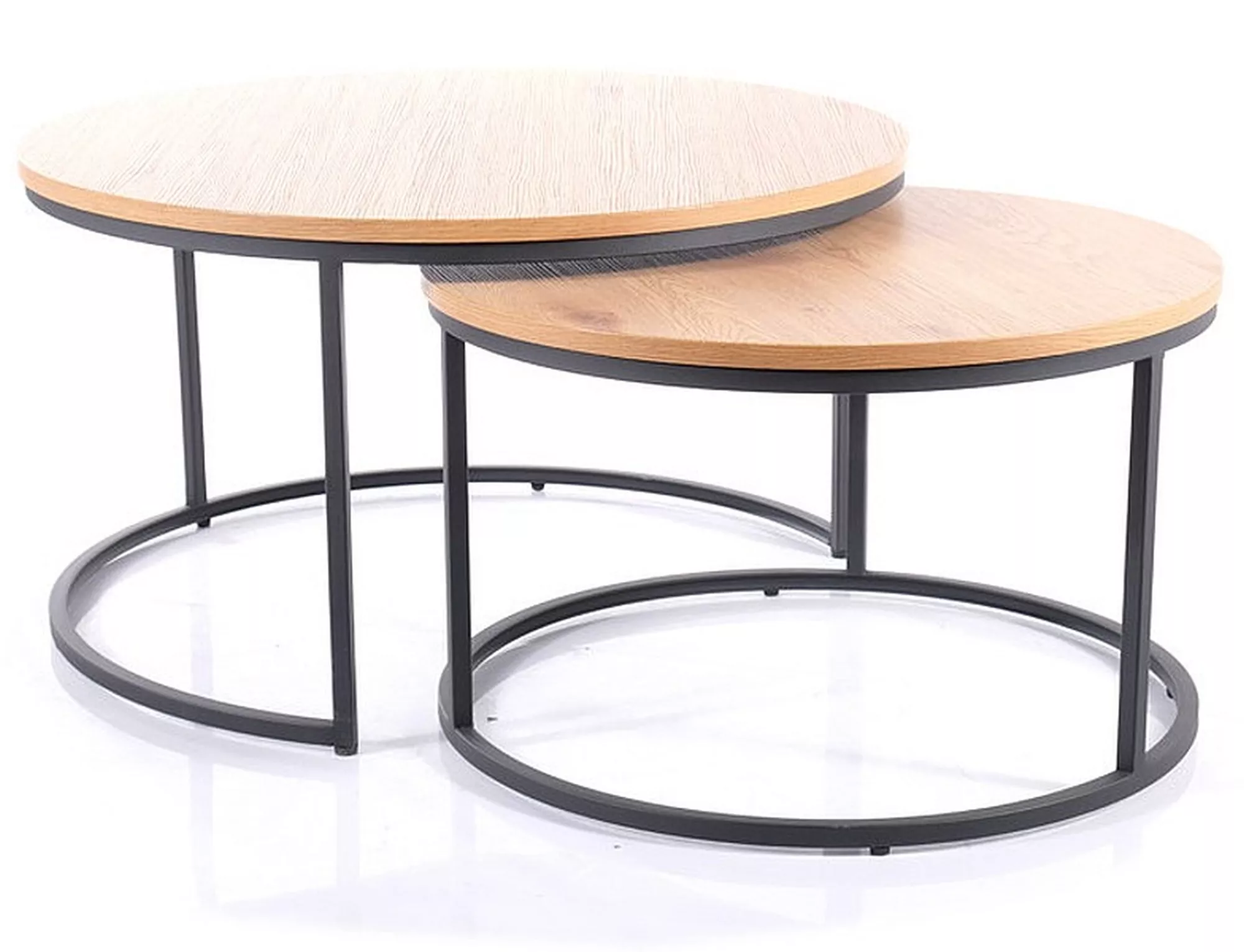 Konferenčný stolík ATLANTA III DĄB/ČIERNA (Zostava)