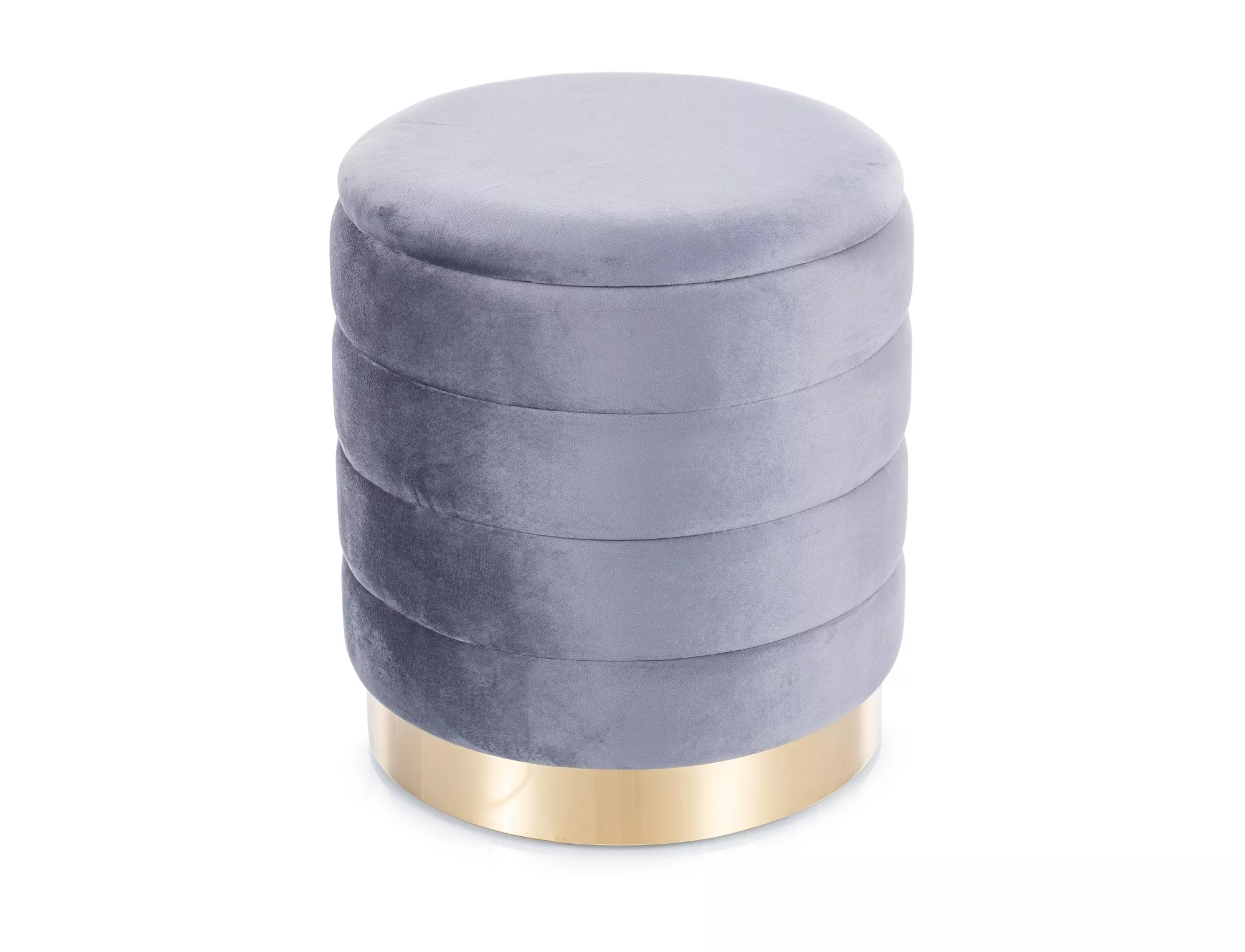 Taburetka Britta Velvet,  sivá, čalúnenie