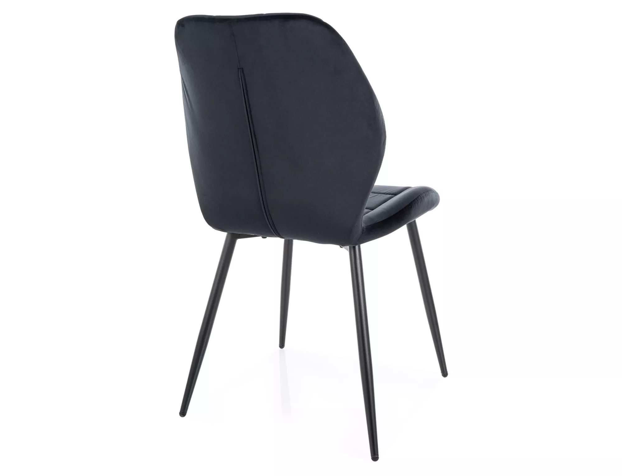 Jedálenská stolička Jake Velvet,  čierna / matná čierna