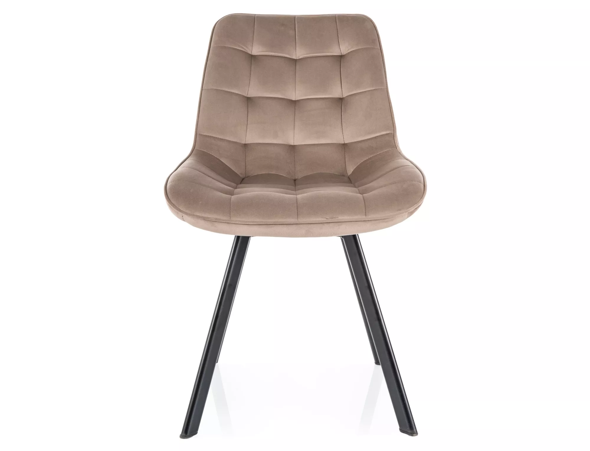 Jedálenská stolička Monti Velvet,  čierna béžová / matná čierna