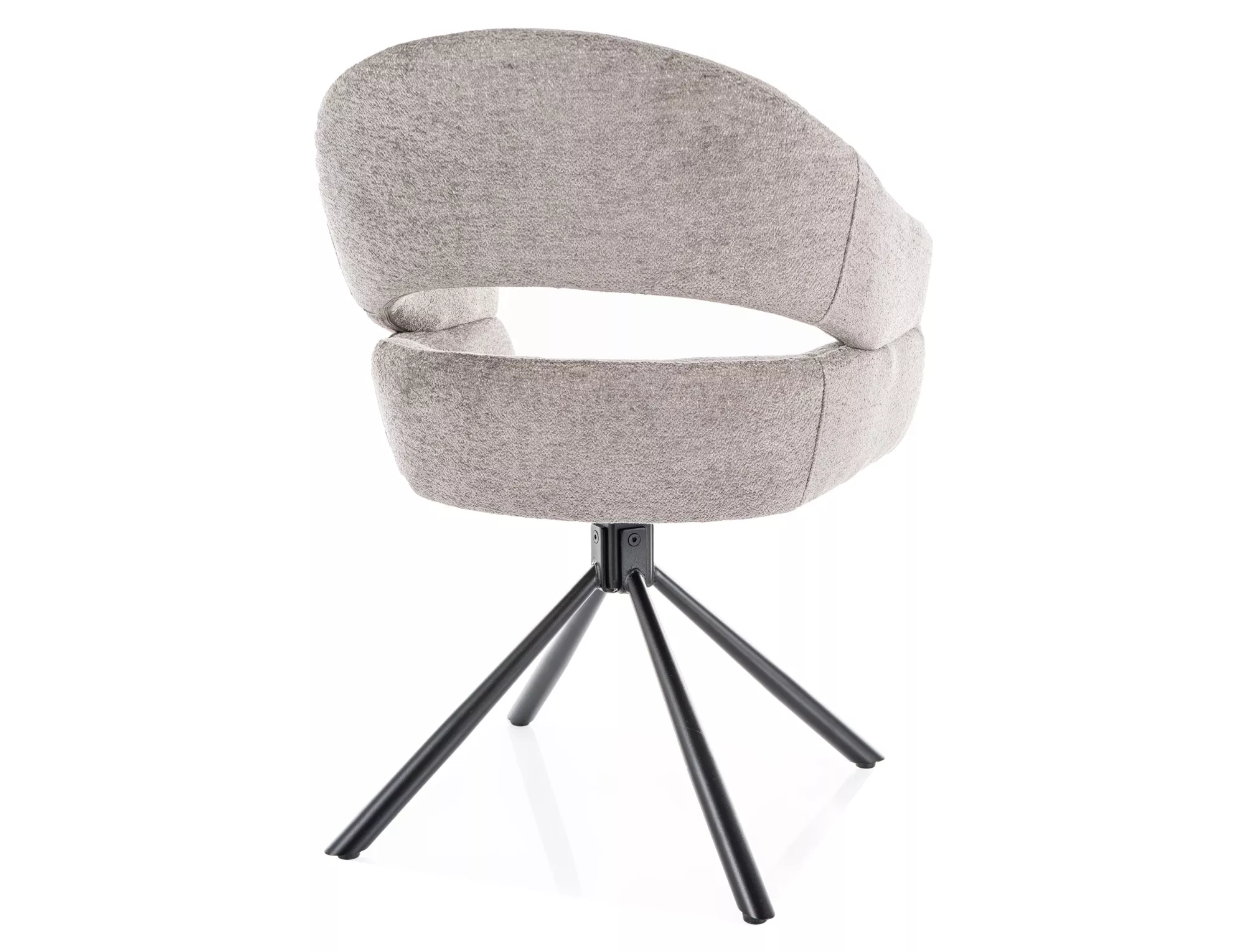 Jedálenská stolička Borgo Raven,  sivá / matná čierna