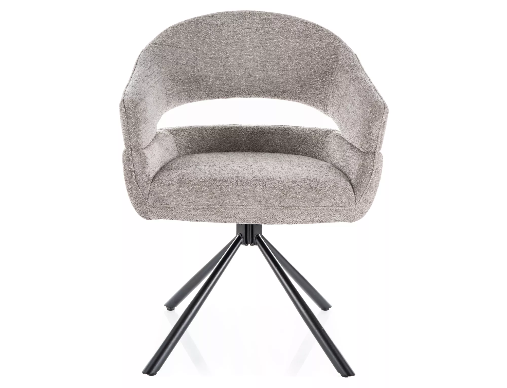 Jedálenská stolička Borgo Raven,  sivá / matná čierna