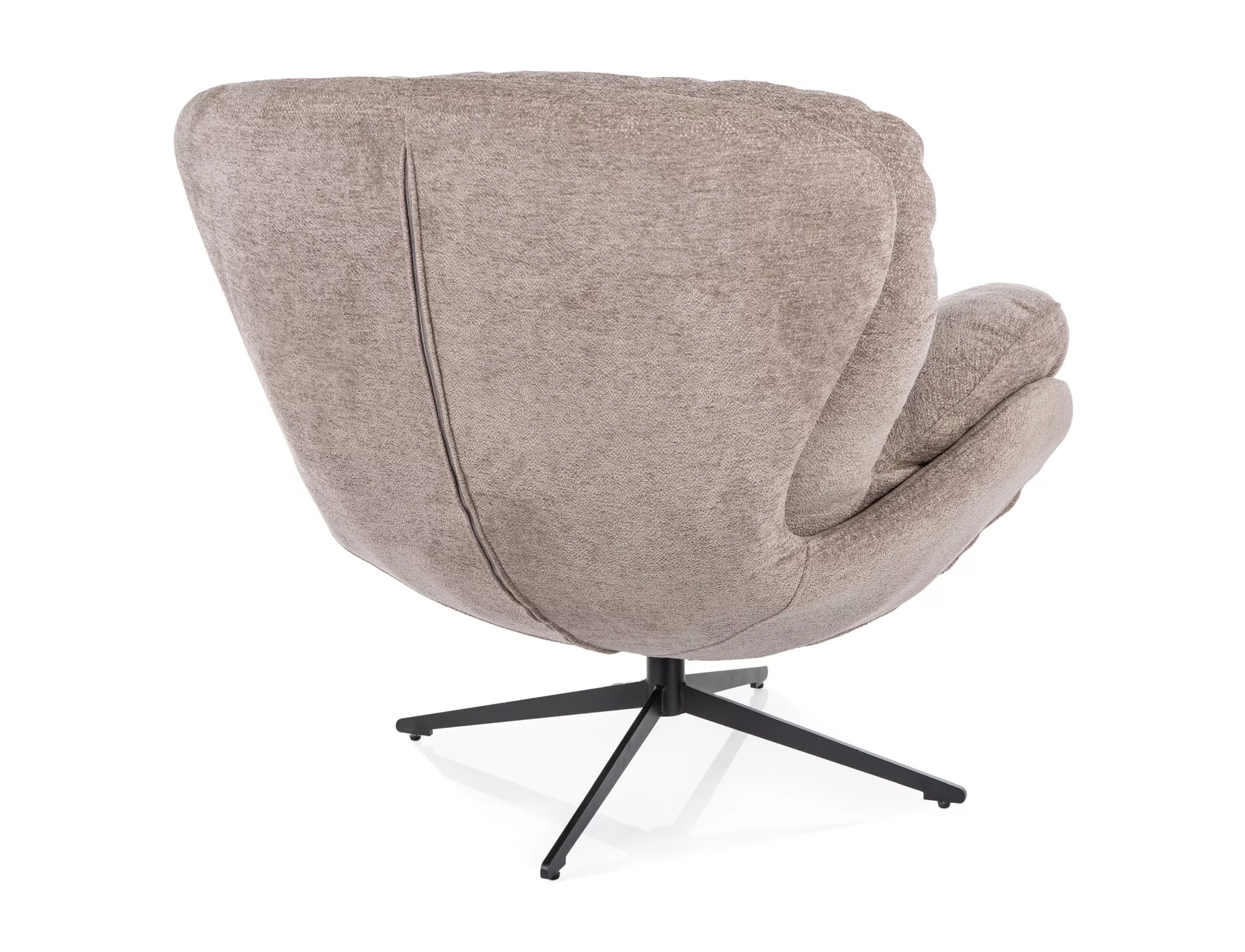 Kreslo Florence Raven,  tmavobéžová / matná čierna