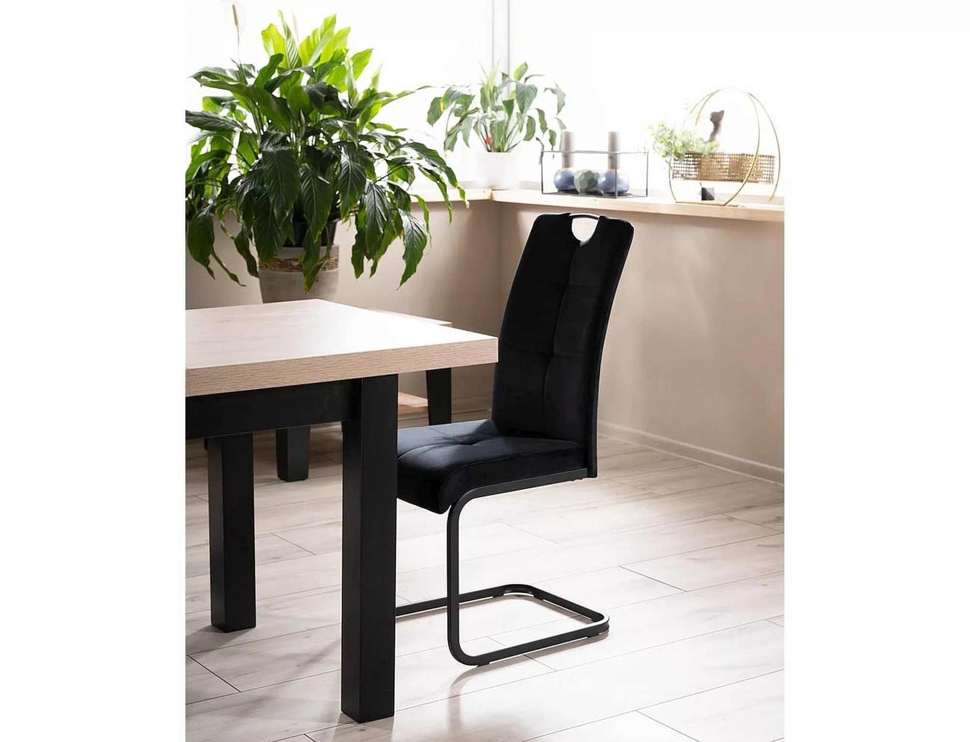 AXO VELVET jedálenská stolička, ČIERNY RÁM/ČIERNY BLUVEL 19