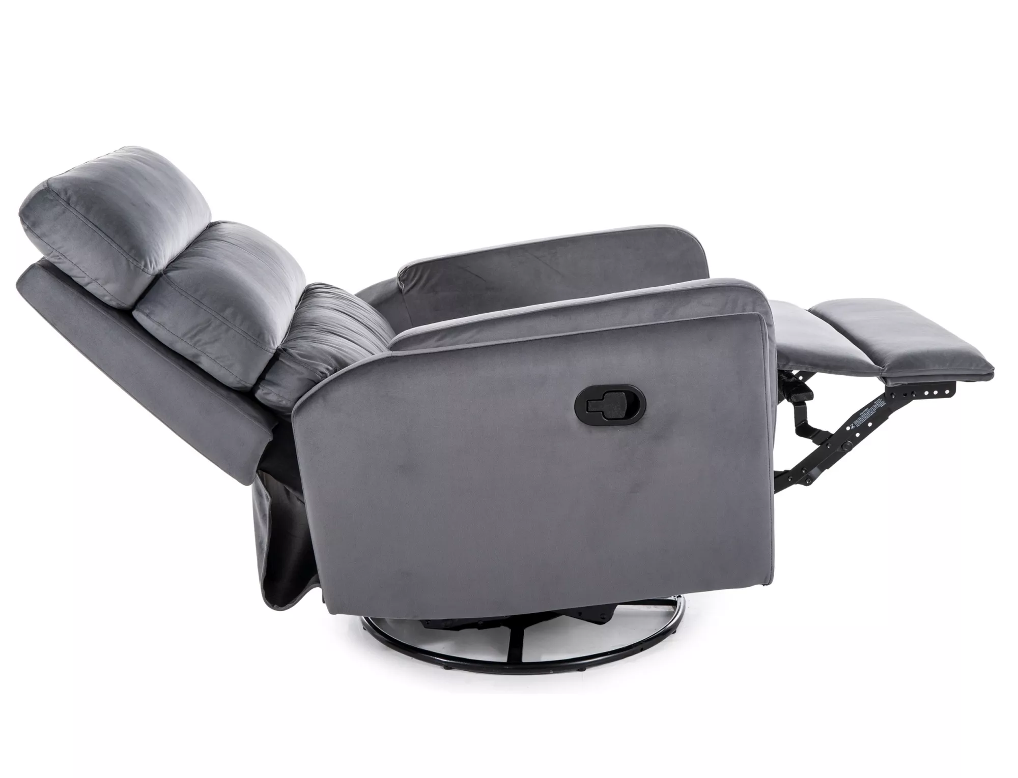 Rozkladacie kreslo Argos Velvet,  sivá / čierna