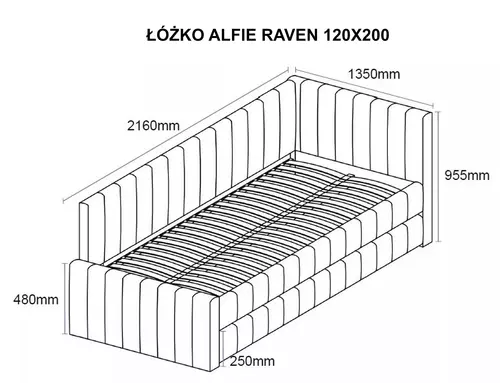 Łóżko Alfie Raven 1