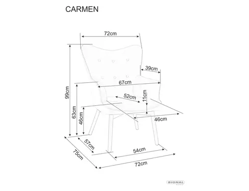 Fotel Carmen Velvet 1