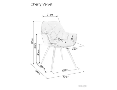 Krzesło Cherry Velvet 1