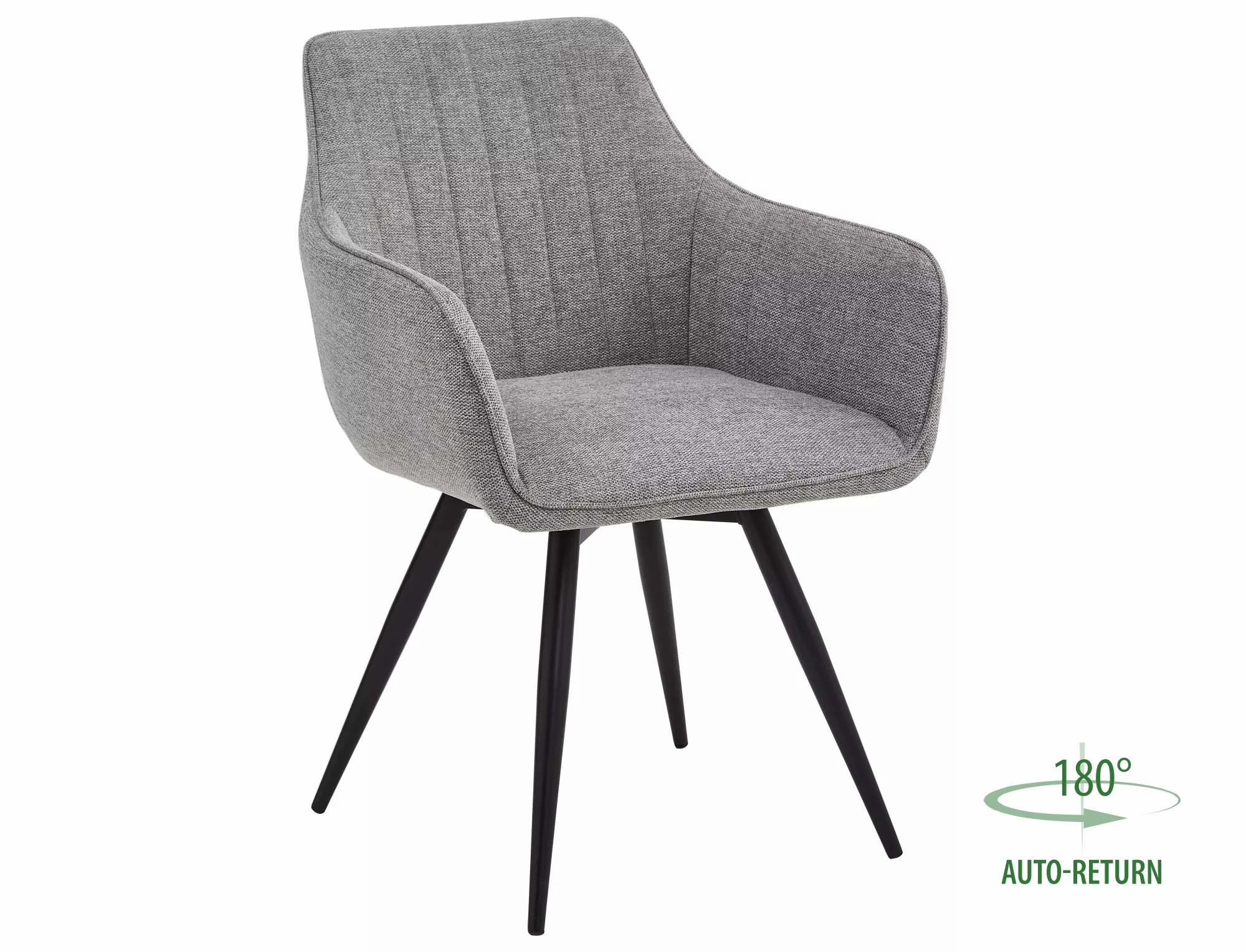 Jedálenská stolička Ballo Brego,  sivá / čierna matná