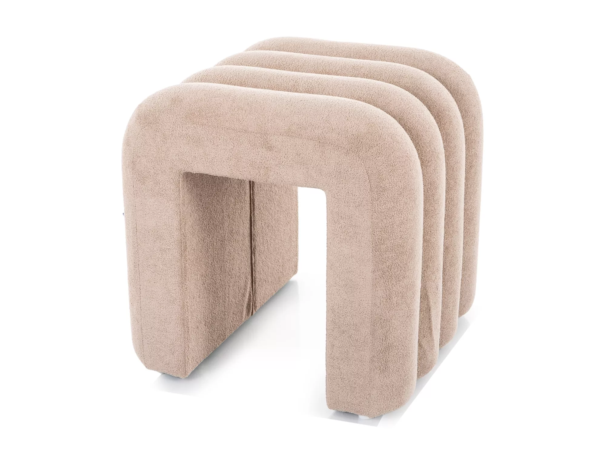 Taburetka Tica,  tmavobéžová, čalúnenie