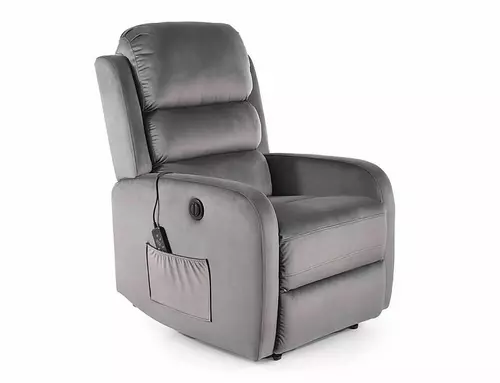 Fotel Pegaz M Velvet z f. masażu 1